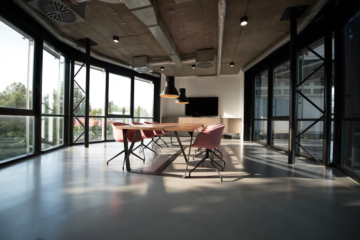 Modern open-plan office workspace